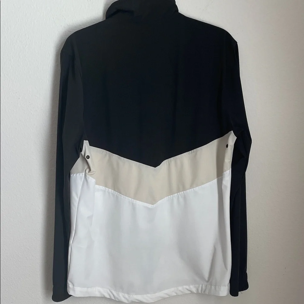 Hollister  Black, Cream, and White Windbreaker